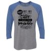 Unisex Triblend Three-Quarter Raglan T-Shirt Thumbnail