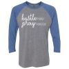 Unisex Triblend Three-Quarter Raglan T-Shirt Thumbnail