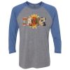 Unisex Triblend Three-Quarter Raglan T-Shirt Thumbnail