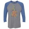 Unisex Triblend Three-Quarter Raglan T-Shirt Thumbnail