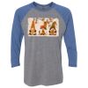 Unisex Triblend Three-Quarter Raglan T-Shirt Thumbnail
