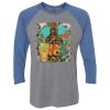 Unisex Triblend Three-Quarter Raglan T-Shirt Thumbnail