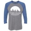 Unisex Triblend Three-Quarter Raglan T-Shirt Thumbnail