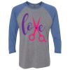 Unisex Triblend Three-Quarter Raglan T-Shirt Thumbnail