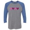 Unisex Triblend Three-Quarter Raglan T-Shirt Thumbnail