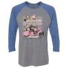 Unisex Triblend Three-Quarter Raglan T-Shirt Thumbnail
