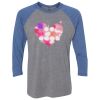 Unisex Triblend Three-Quarter Raglan T-Shirt Thumbnail
