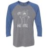 Unisex Triblend Three-Quarter Raglan T-Shirt Thumbnail