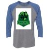 Unisex Triblend Three-Quarter Raglan T-Shirt Thumbnail
