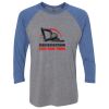 Unisex Triblend Three-Quarter Raglan T-Shirt Thumbnail