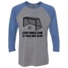 Unisex Triblend Three-Quarter Raglan T-Shirt Thumbnail