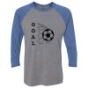 Unisex Triblend Three-Quarter Raglan T-Shirt Thumbnail