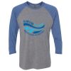Unisex Triblend Three-Quarter Raglan T-Shirt Thumbnail