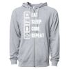 Icon Unisex Lightweight Loopback Terry Full-Zip Hooded Sweatshirt Thumbnail
