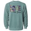 Unisex Midweight Pigment-Dyed Crewneck Sweatshirt Thumbnail