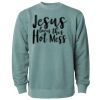 Unisex Midweight Pigment-Dyed Crewneck Sweatshirt Thumbnail